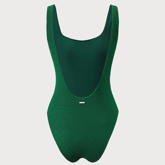 Berlook Green U Neck Collar One-Piece Swimsuit - Picture 7 of 9